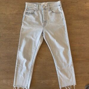MOTHER Superior High Waisted Hiker Hover Jeans-I Do Declare Light Denim Wash-27
